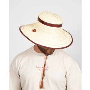 Home Zayn Handmade Palm Leaf Sun Hat | Natural Woven Wide Brim Hat | Eco Friendly Summer Hat for Me