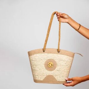 Home Mia Bag Handmade Palm Leaf Tote Bag | Eco Friendly Woven Beach Bag | Summer Gift for Women