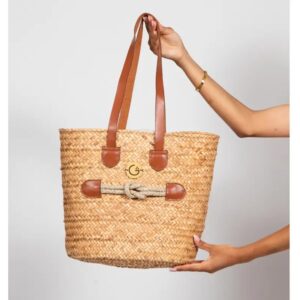 Riley Handmade Palm Leaf Tote Bag | Eco Friendly Woven Beach Bag | Summer Gift for Women