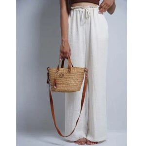 Ivy mini Handmade Palm Leaf Tote Bag | Eco Friendly Woven Beach Bag | Summer Gift for Women