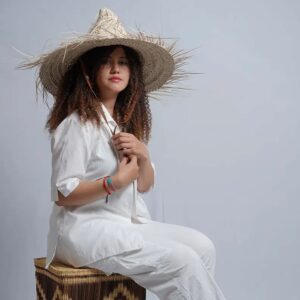 Maria Handmade Palm Leaf Sun Hat | Natural Woven Wide Brim Hat | Eco Friendly Summer Hat for Women
